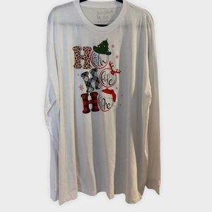 Holiday Ho Ho Ho Long Sleeve T-Shirt 3X